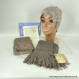 Qiviut Handknits Muskox Wool Scarves And Hat With Original Tags