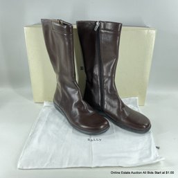 Bally Rovesi Boots In Brown In Women's Size 8.5 With Original Box And Dust Cloth