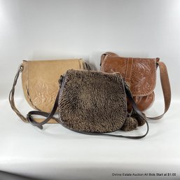 Three Patricia Nash Leather Handbag Purses