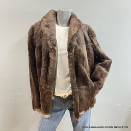 Morton's Beaver Fur Short Coat With Bell Sleeves