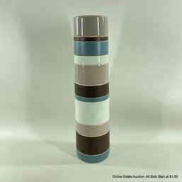 Striped Painted Pottery Tall Vase