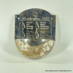 Vintage Silver Plate Plaque For Weatherglass 1620 Barometer