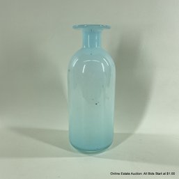 Pale Blue Glass Bottle With Flared Rim