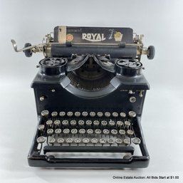 Vintage Royal Standard Typewriter With Glass Panels Circa 1930 (LOCAL PICKUP OR UPS STORE SHIP ONLY)