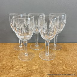 5 Waterford Crystal Kildare 7' Water Goblets