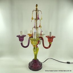 Colorful Acrylic Table Chandelier 26' (LOCAL PICKUP OR UPS STORE SHIP ONLY)