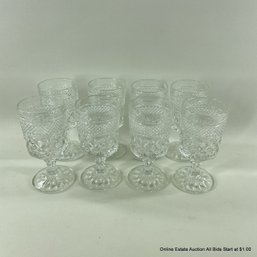 8 Anchor Hocking Wexford Stemmed Water Glasses