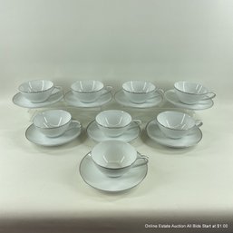 8 Noritake Colony Cups And Saucers