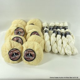 10 Skeins Each Of Schewe Samura And Cotton Dot Mercerized Cotton Yarns With Original Packaging
