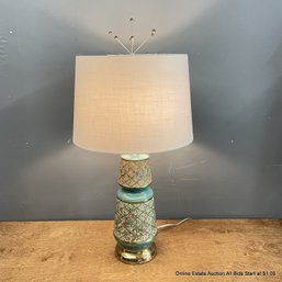 MCM Table Lamp With Starburst Metal Finial (LOCAL PICK UP ONLY)