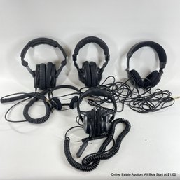 Collection Of Four Pairs Of Studio Headphones-Audio Technica, Sennheiser, Roland & Symtek