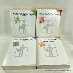 Collection Of Four Guitar Tab White Pages Books Published By Hal Leonard