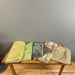 Six Assorted Remnants Of Upholstery Fabric