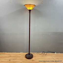 Torchiere Upright Floor Lamp With Acrylic Shade