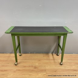 Vintage Console Table On Wheels (LOCAL PICK UP ONLY)