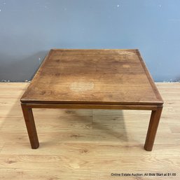 Mid Century Modern Motif Inc  Walnut Wood Square Coffee Table (LOCAL PICK UP ONLY)