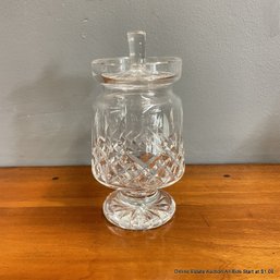 Waterford Crystal Lismore Footed Jam/Jelly Jar With Lid, No Spoon