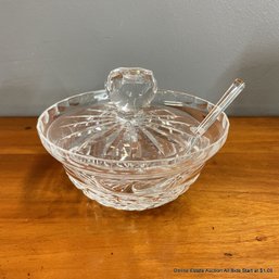 Waterford Crystal Jam Jar With Spoon