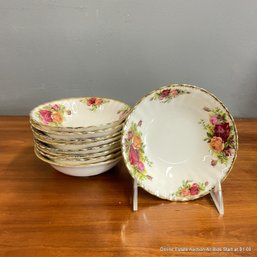 9 Old Country Roses By Royal Albert Porcelain Fine China 5.25' Fruit/Dessert Sauce Bowl