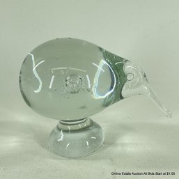 Clear Glass Animal Figure Paperweight