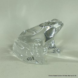 Baccarat Frog Art Glass Paperweight