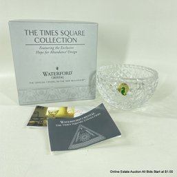 Waterford Crystal The Times Square Collection Hope For Abundance Votive In Original Box