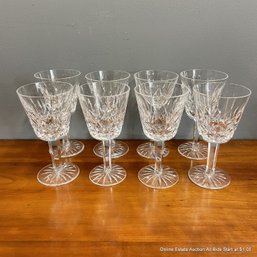 8 Waterford Crystal Claret Wine Glasses
