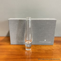 Steuben Glass Bud Vase With Branded Storage Box