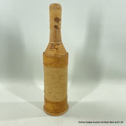 Bark Covered Bottle With Wood Cap