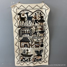 Peruvian Handwoven Pictorial Wool Wall Hanging