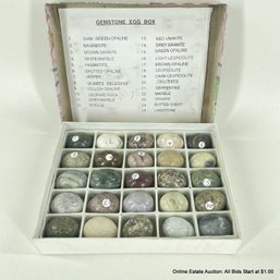 Gemstone Egg Box 25 Different Egg Shaped Gemstones