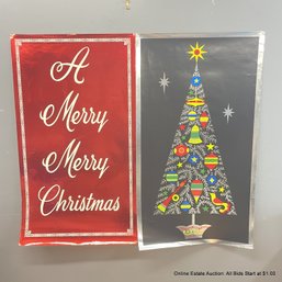 Two Vintage Color Craft Christmas Posters Unframed (LOCAL PICKUP ONLY)