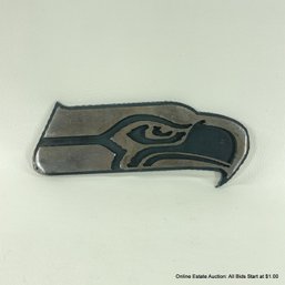 Steel Seattle Seahawks Logo Plaque With Wire For Hanging