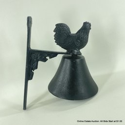 Cast Iron Bell With Chicken For Wall Mount