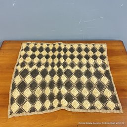 Kuba Shoowa Woven Palm Textile Unframed Art