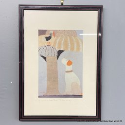 Framed Laura Fiume Offset Lithograph Titled L'albero Dei Sospiri (The Tree Of Sighs)