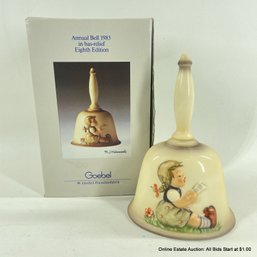 Goebel Western Germany Hummel 1985 Annual Bell In Bas-Relief In Original Box Eighth Edition