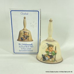 Goebel Western Germany Hummel 1984 Annual Bell In Bas-Relief In Original Box Seventh Edition