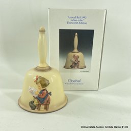 Goebel Western Germany Hummel 1990 Annual Bell In Bas-Relief In Original Box Thirteenth Edition