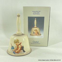 Goebel Western Germany Hummel 1987 Annual Bell In Bas-Relief In Original Box Tenth Edition