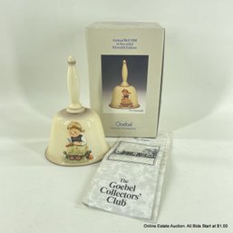 Goebel Western Germany Hummel 1988 Annual Bell In Bas-Relief In Original Box Eleventh Edition