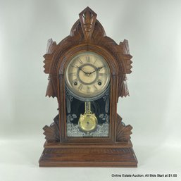 Antique Wm. L. Gilbert Clock Co. Pendulum Mantle Clock (LOCAL PICK UP OR UPS STORE SHIP ONLY)
