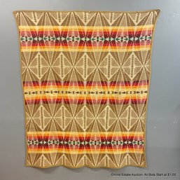 Vintage Wool Cayuse Indian Blanket By Pendleton Woolen Mills