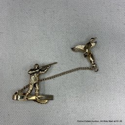 Gold-Tone Duck Hunting Tie Clip & Pin