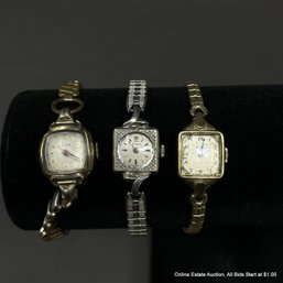 3 Vintage Ladies Wrist Watches