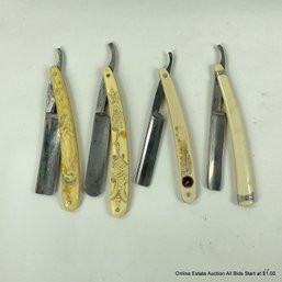 Vintage Straight Edge Razors From Gold Krone Solingen, John Bert, The Radiumite, Genco De Roma