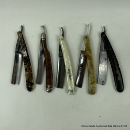 Assorted Straight Edge Razors From George Wostenholm, Easy Aces, Clauss Freemont, Shumates, L.F. & C