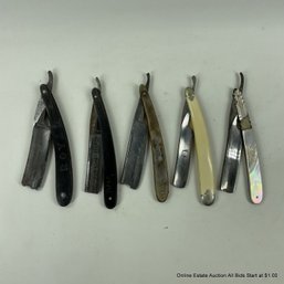 Assorted Vintage Straight Edge Razors From Wade & Butcher, Aerial Cutlery Sup. , Simmons Hardware Co, And More