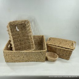 4 Woven Baskets