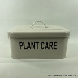 Vintage Style Metal Plant Care Lidded Box